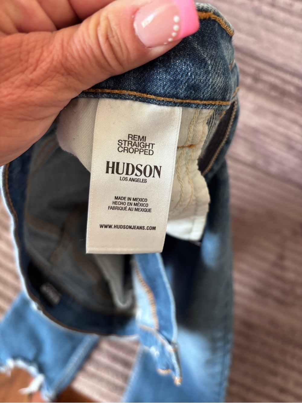 Hudson Remi Straight Crop Women’s Jeans with frayed raw hem … - Picture 2 of 4